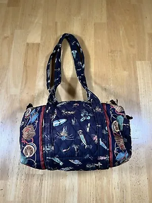 Vintage Vera Bradley Fly Fishing Black Purse Made In USA • $49.99