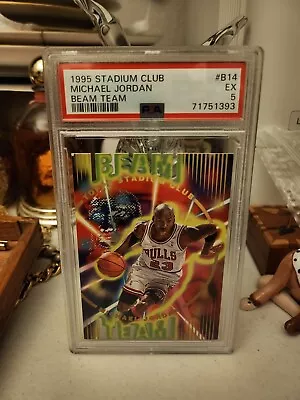 1995 Stadium Club Beam Team #B14 Michael Jordan PSA EX 5 • $180.19