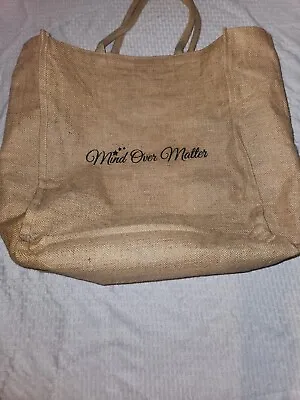 Mind Over Matter Burlap Tote Bag Good For Beach Pool Store 16x16x7 • $20.95