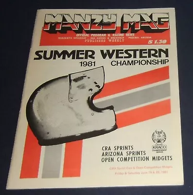 1981 Manzanita Speedway Summer Western Championship Program • $14.99