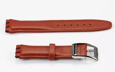 Genuine Calf Leather Watch Strap For Swatch Replacement 6 Colour 17mm - 19mm New • £12.99