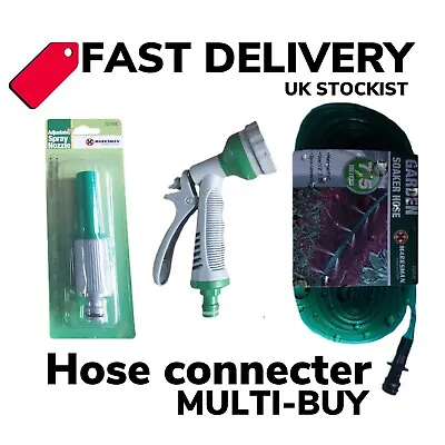 £14.49 • Buy Multi  Spray Water Gun Set  Garden Hose Spray Soaker Hose  Soft Grip Fittings