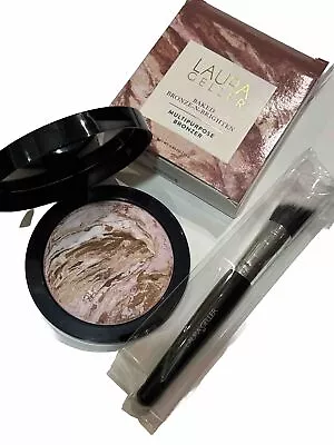 LAURA GELLER NEW YORK Baked Bronze Brighten Powder Medium Supersize 24g & Brush • £33.95