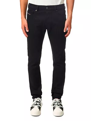 Diesel - Mens Low Rise Slim Fit Black Stretch Denim Jeans - D-Luster 009HA • $89.90