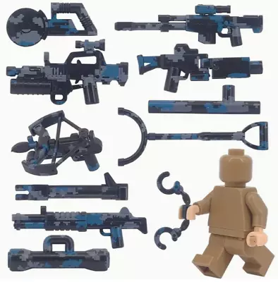 *13*pcModern Guns SWAT Minifigures Compatible With Brickarms Desert/Jungle Camo • $8.50