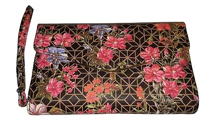 MY BIG FAT FLORAL RFID WALLET/Wristlet ZIPAROUND  Multicolor MSRP $45 • $27.30