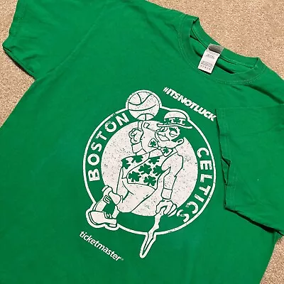 $12.60 • Buy Boston Celtics T Shirt Men Large Adult Green NBA Basketball Stadium Tee Garden