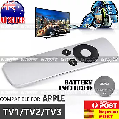 Remote Control For Apple TV1 TV2 TV3 Universal Replacement Battery Included HOT • $8.92