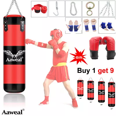 PUNCHING BAG WITH CHAINS Sparring MMA Boxing Training Gloves Kicking MMA Workout • $38.94