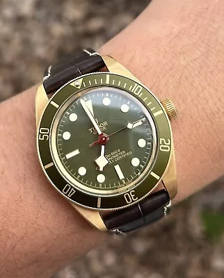 Tudor Rolex 79018 Black Bay 58 Solid 18k Yellow Gold Green Dial With Extras • $8100