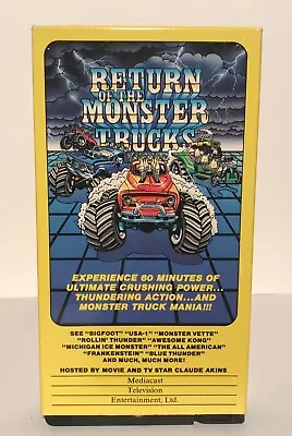 1986 Return Of The MONSTER TRUCKS VHS Bigfoot 60 Minutes Of Monster Mania!! • $10