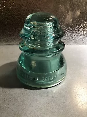 Vintage Whitall Tatum Aqua Glass Insulator • $1