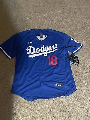 NWT Yoshinobu Yamamoto #18 Los Angeles Dodgers Blue Jersey Men’s XL Stitched • $49.99