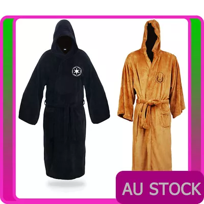 Star Wars Hooded Bath Robe Jedi Knight Sith Bathrobe Cloak Cape Costume Fleece  • $41.99