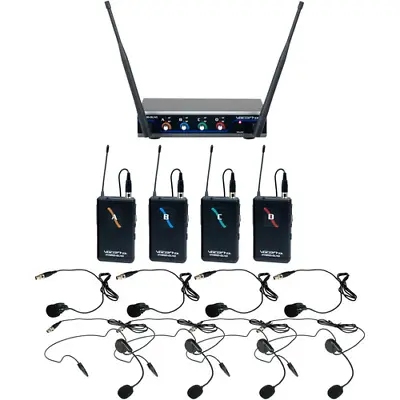 VocoPro 4CH UHF Digital Wireless Headset & Lapel Mic Digital-Quad-B4 NEW OPENBOX • $359