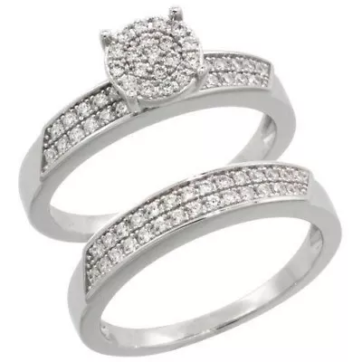 925 Sterling Silver Micro Pave Bridal Solitaire Promise Engagement Band Ring • $99.99