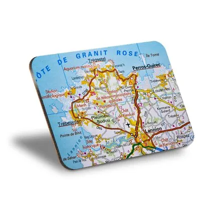 £8.99 • Buy Placemat Cork 290X215 - Lannion Cote De Granit Rose France Map #45511