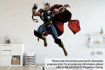 Thor Marvel Avengers 3d View Wall Sticker Removable Children Bedroom Vinyl Art • £4