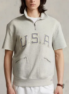 Polo Ralph Lauren USA Fleece Short-Sleeve Sweatshirt $198 - L • $72.50