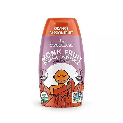 SweetLeaf Organic Monk Fruit Liquid Water Enhancer Orange Passionfruit 1.7 Oz • $7.89