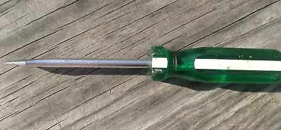 Vintage SK Tools 70084 Slotted Flat Tip CV Screwdriver Green W/ White Bands USA • $10.95