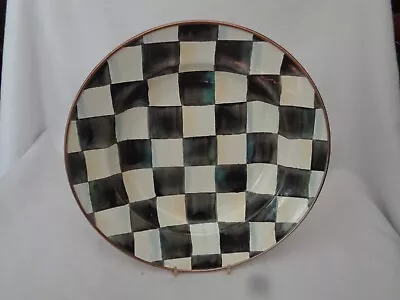 MacKenzie Childs Black And White Courtly Check Rimmed Soup Bowl • $65