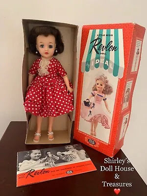 Vintage 1957 Ideal Little Miss Revlon Doll In Box Included 1959 Polka Dot Dress • $119.99