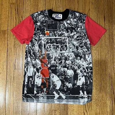 Post Game Vintage Jordan The Last Shot Chicago Bulls All Over Print Shirt Medium • $49.99