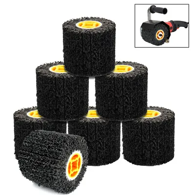 5Inch Abrasive Wheel Wire Drawing Polishing Wheel For Metal Buffing Rust Removal • $39.90