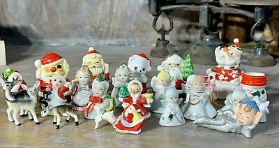 Lot Of Vtg Japan Porcelain Christmas Ceramic Holt Howard Santa Angels Pixie Bell • $36