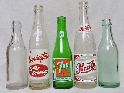 LOT Montana Vintage Soda Bottles ACL Embossed Butte Montana Nevin Frank Brewing • $49