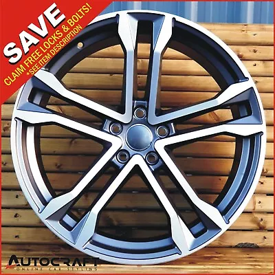 22  SQ8 MGM STYLE ALLOY WHEELS X4 - TYRES Fits : AUDI A7 A8 Q5 Q7 • £895