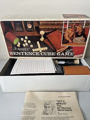 Vintage Scrabble Sentence Cube Game 1971 - Complete W/Original Box • $7.99