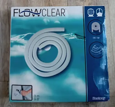 Bestway Flowclear 3m White Swimming Pool Hose Pipe 1.25  32mm Diameter 58369 • £10