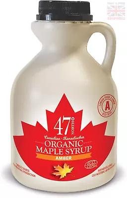 47 North Canadian Organic Single Source Maple Syrup Grade A Very Dark Strong • £15.64