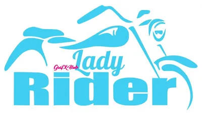 LADY RIDER Cut Vinyl Decal Sticker For Motorbike Motorcycle HARLEY CRUISER • $7.77