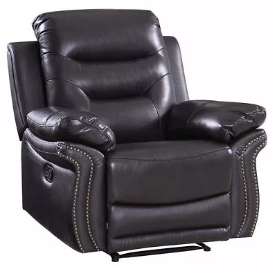 44  Brown Comfortable Leather Recliner Chair • $1246.65