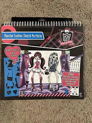 Monster High Fashion Sketch Portfolio Stencils & Stickers Book 2010 • $12.95