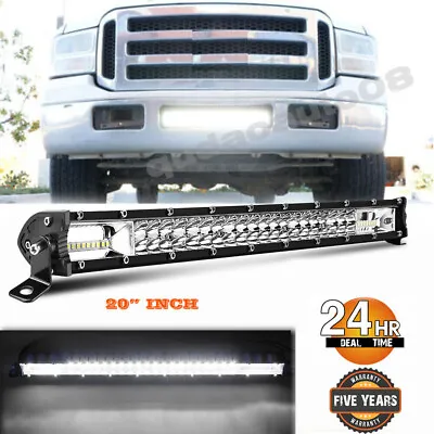 2-ROW 20INCH LED Lower Bumper Work Light Bar Spot Flood Fit Ford F150 F250 F350 • $39.99