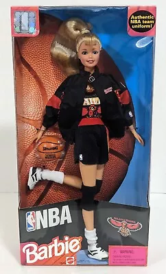 1998 NBA Barbie Atlanta Hawks Caucasian Doll Mattel #20734 New • $50.57