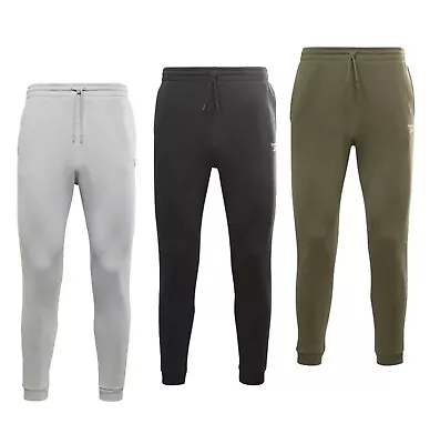 Mens Reebok Sportswear Lightweight Casual Logo Jogging Pants Sizes From S To XXL • £22.99