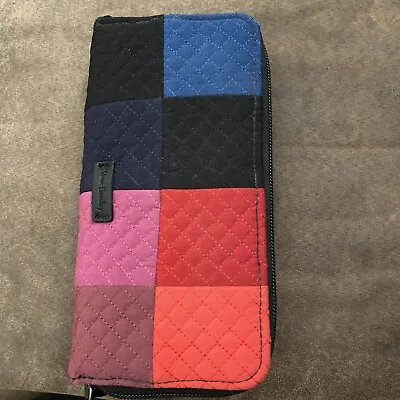 Vera Bradley Women's RFID Accordion Wallet Winter Patchwork Colorful • $13