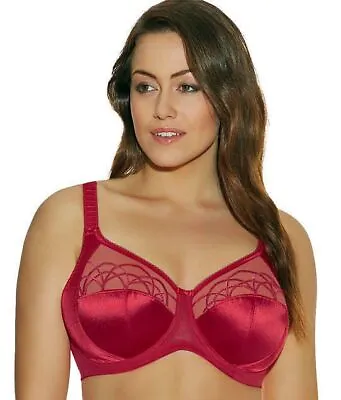 Elomi Cate Soft Cup Wire Free Full Coverage Bra -EL4033 - RED - 36-46 C-G Cup • $24.99