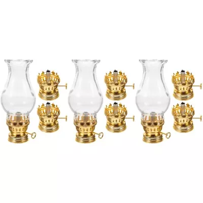 3 Sets Of Oil Lamp Burner Kerosene Oil Lamp Parts Oil Lamp Chimney Holder Oil • £23.29