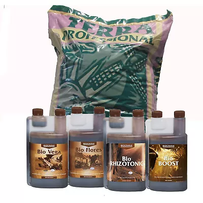 £119.90 • Buy Canna Bio Pack Terra Pro Soil Bio Vega / Flores Bio Rhizotonic Bio Boost 1 Litre