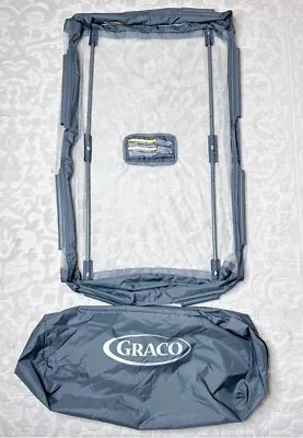 Graco Pack N Play Playpen Clip On Mesh Bassinet Insert & Poles & Case • $46.99