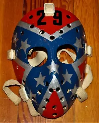 Vintage 1970's Painted Fiberglass Hockey Goalie Mask #29 Dunc Wilson! • $699.99