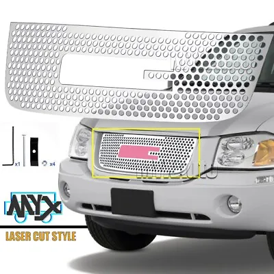 Fits 2001-2009 GMC Envoy  Upper Stainless Round Laser Cut Grille Grill Insert • $74.39