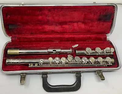 Vintage 1960s Bundy Selmer Flute￼ Elkhart Indiana USA With Original Case • $59.99