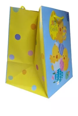 2 X Medium Happy Easter Gift Bag - Chicks With Decorated Eggs 10 X 8.5  • £4.99